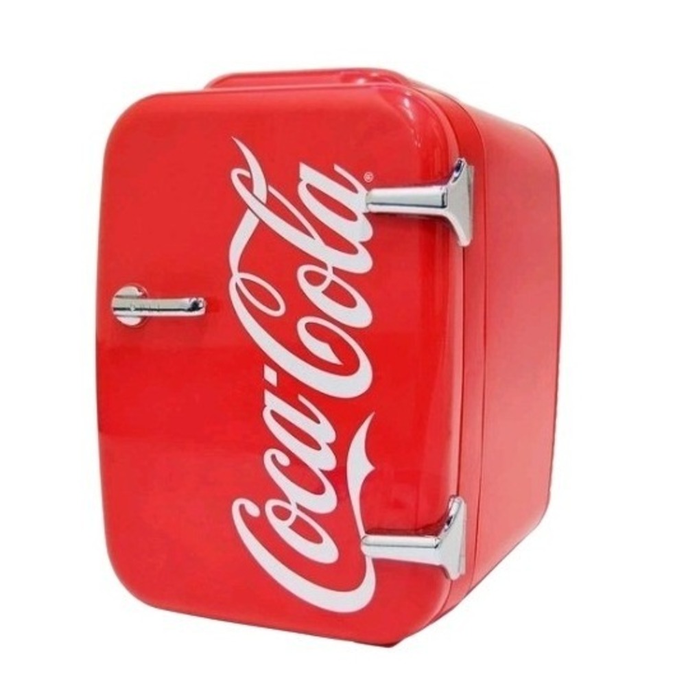 Coca Cola Red Retro Mini Fridge Portable Cooler Dorm Office Desk Warmer Cooler